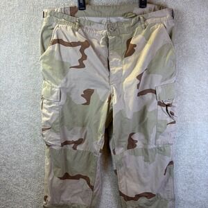 US Army Desert Camouflage Combat Trousers Mens Large DCU Tan Cargo Pants OIF